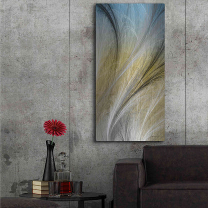 Luxe Metal Art 'Fountain Grass IV' by James Burghardt, Metal Wall Art,24x48