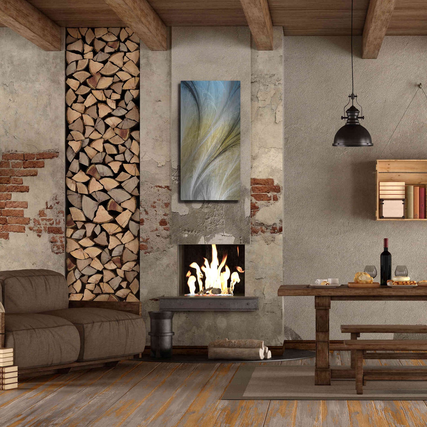 Luxe Metal Art 'Fountain Grass IV' by James Burghardt, Metal Wall Art,24x48