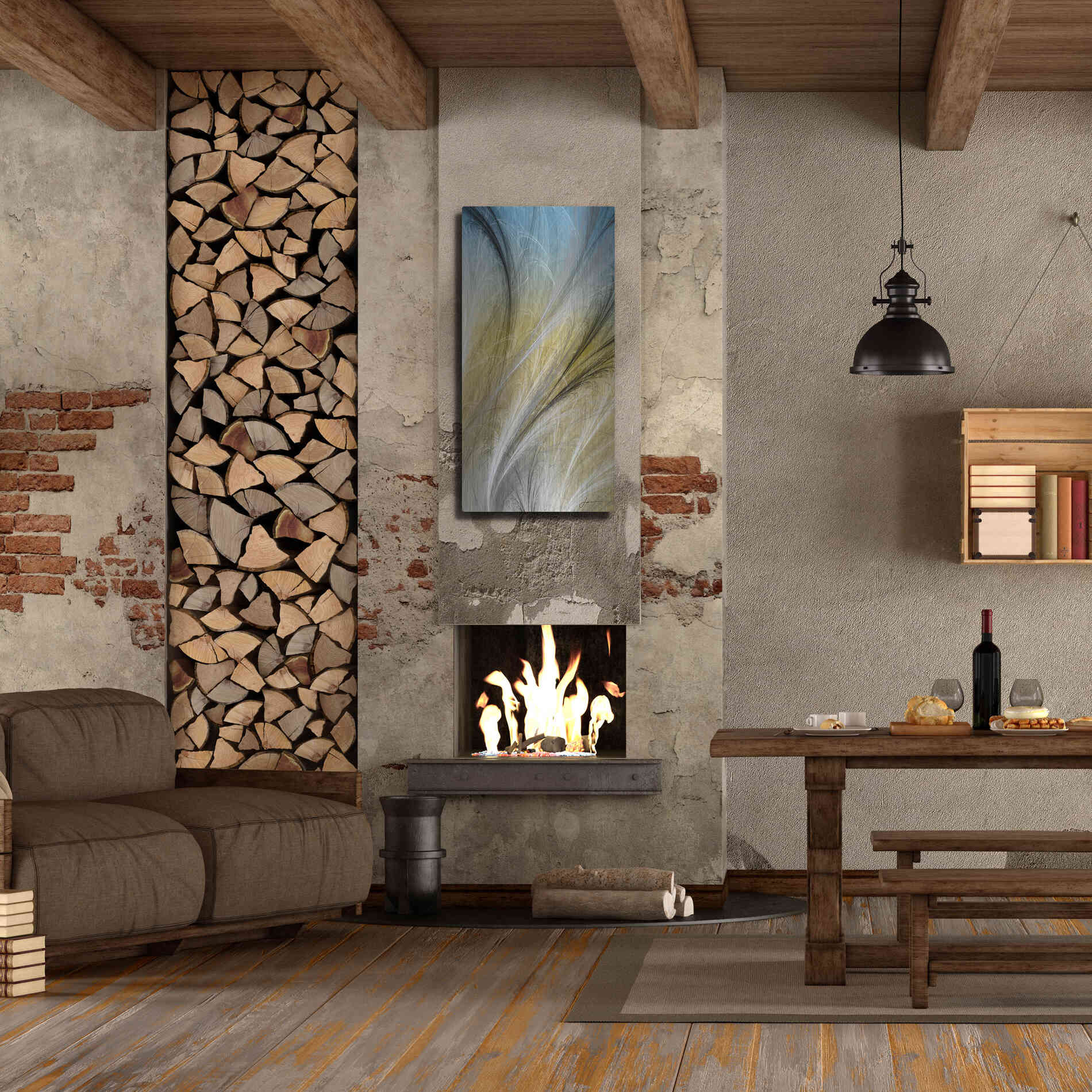 Luxe Metal Art 'Fountain Grass IV' by James Burghardt, Metal Wall Art,24x48