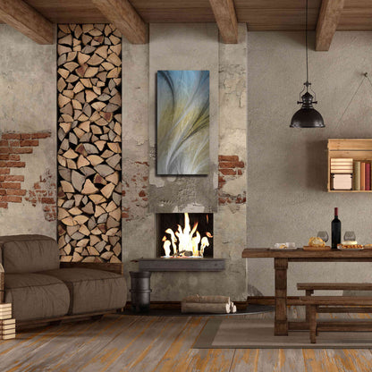 Luxe Metal Art 'Fountain Grass IV' by James Burghardt, Metal Wall Art,24x48