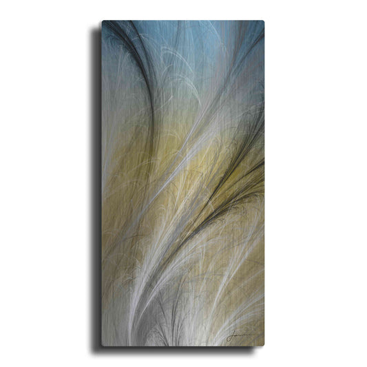 Luxe Metal Art 'Fountain Grass IV' by James Burghardt, Metal Wall Art