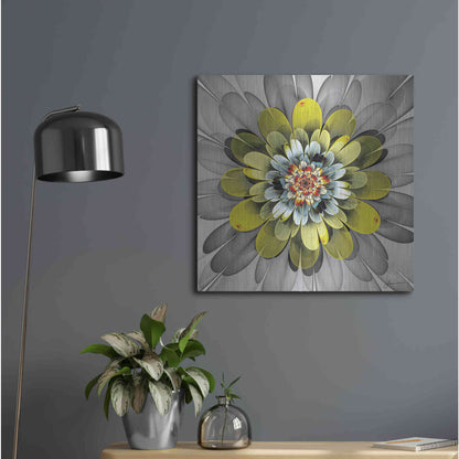 Luxe Metal Art 'Fractal Blooms IV' by James Burghardt, Metal Wall Art,24x24