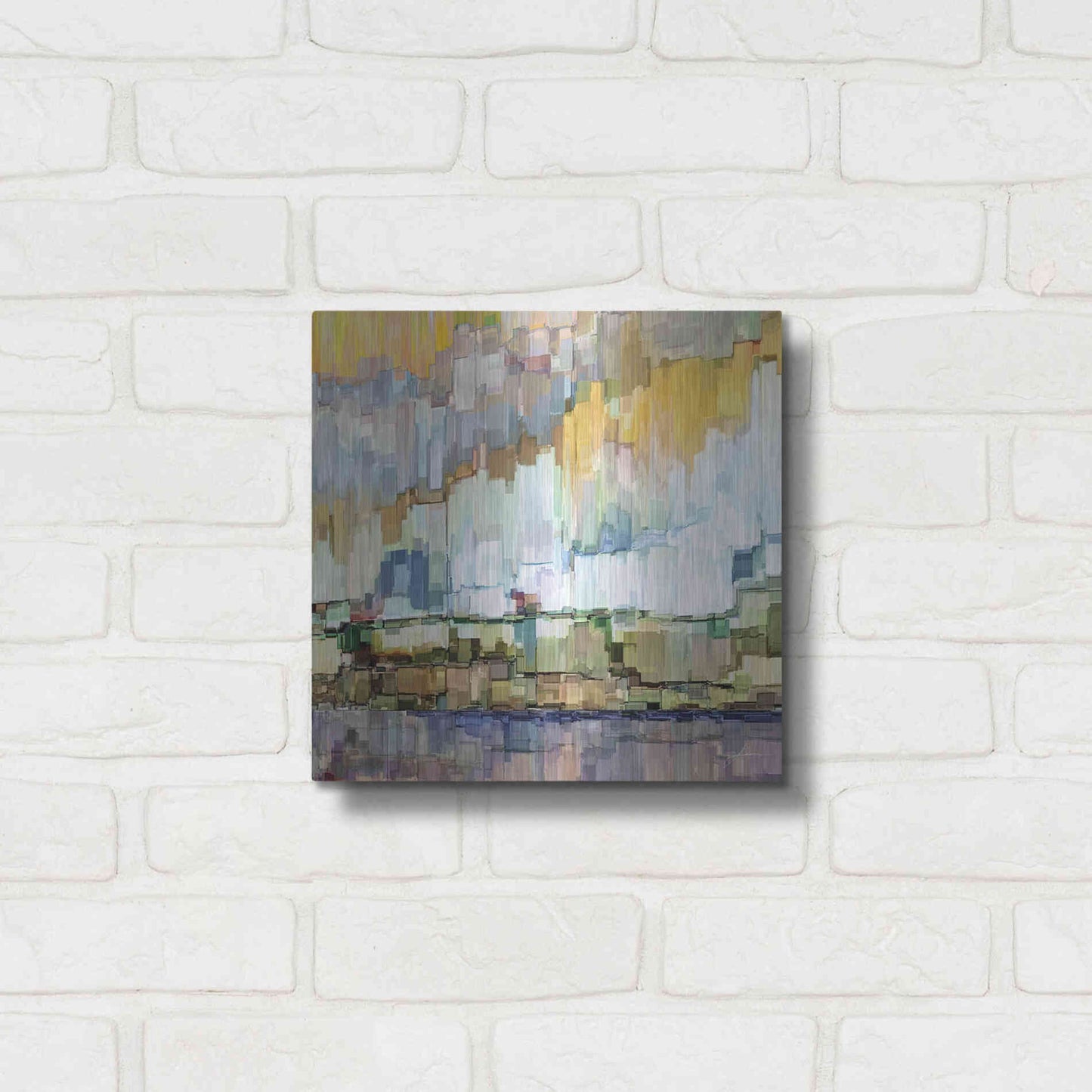 Luxe Metal Art 'Glacier Bay I' by James Burghardt, Metal Wall Art,12x12