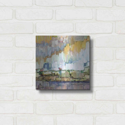 Luxe Metal Art 'Glacier Bay I' by James Burghardt, Metal Wall Art,12x12