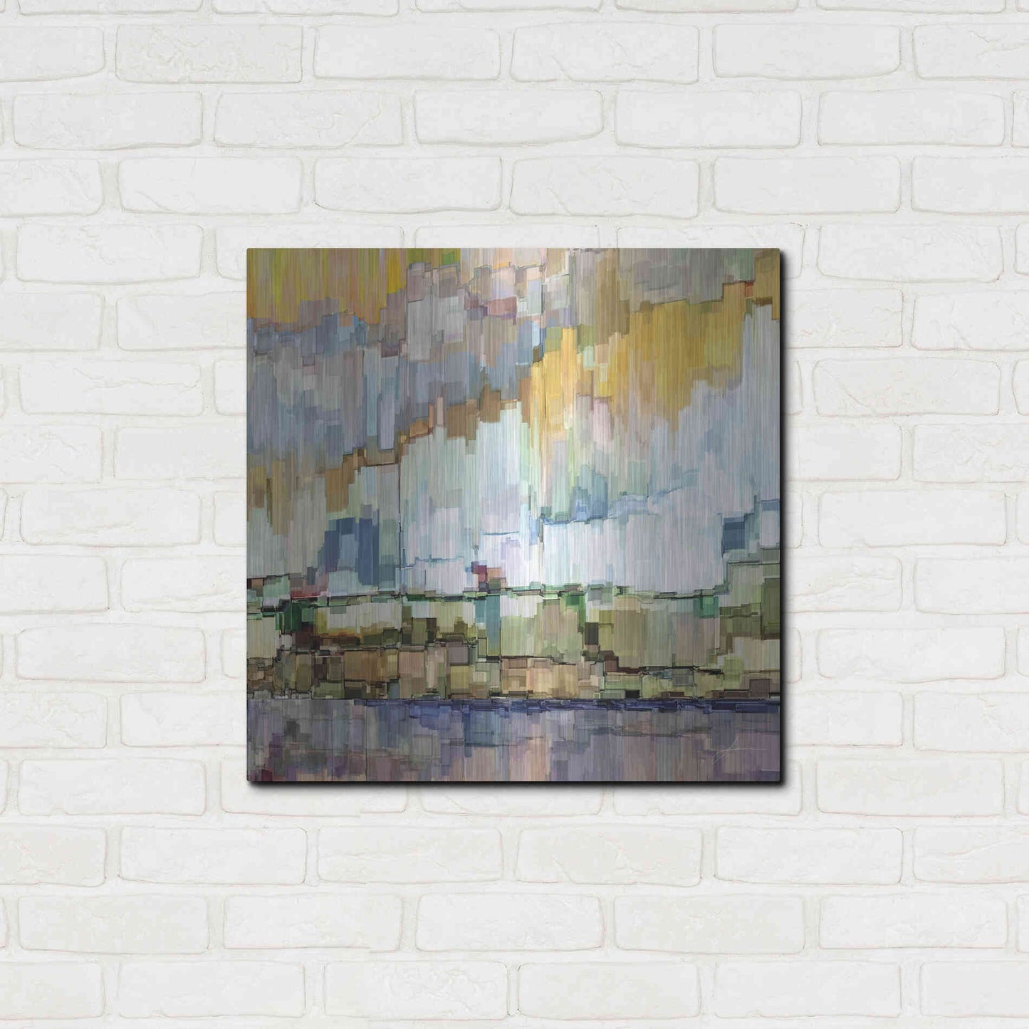 Luxe Metal Art 'Glacier Bay I' by James Burghardt, Metal Wall Art,24x24