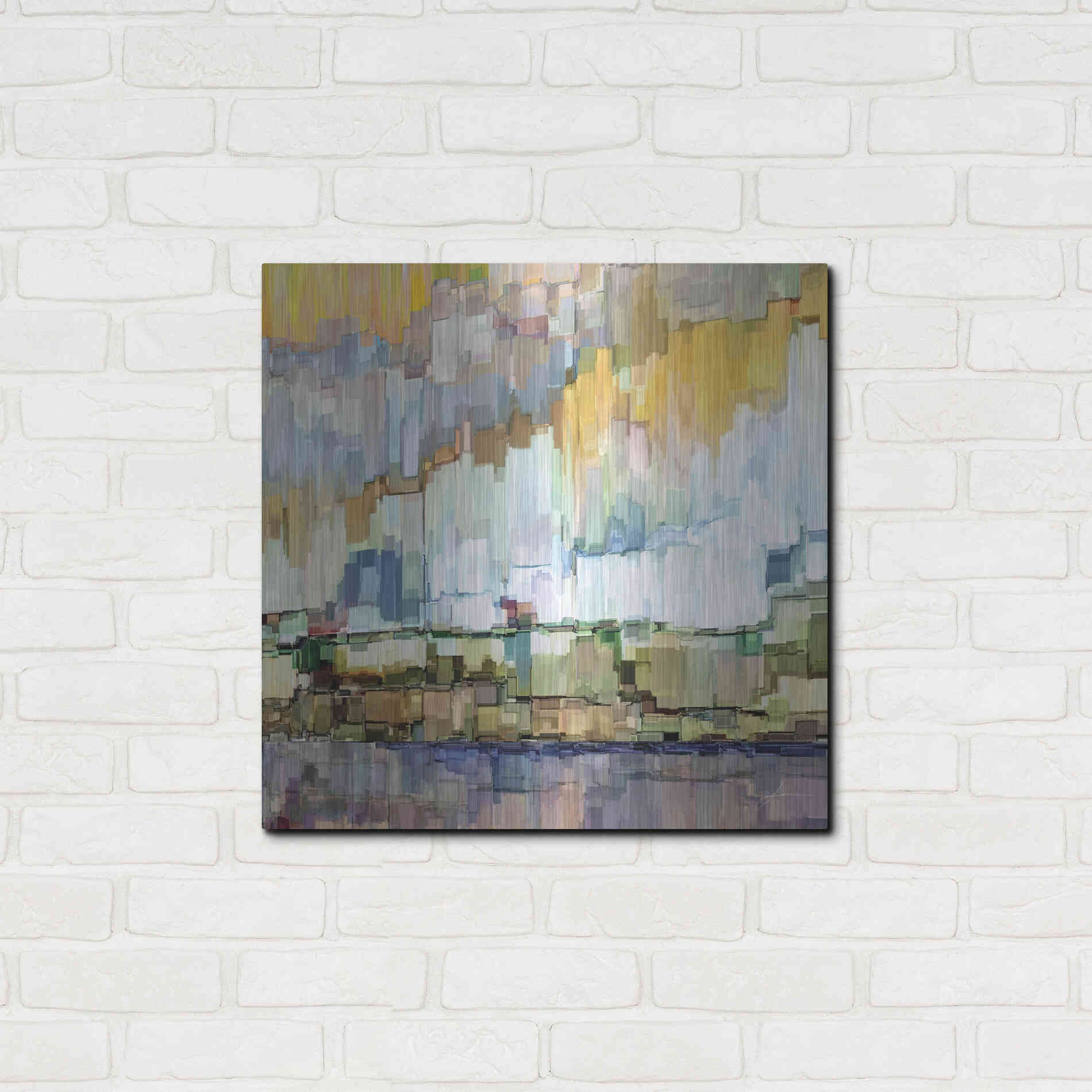 Luxe Metal Art 'Glacier Bay I' by James Burghardt, Metal Wall Art,24x24