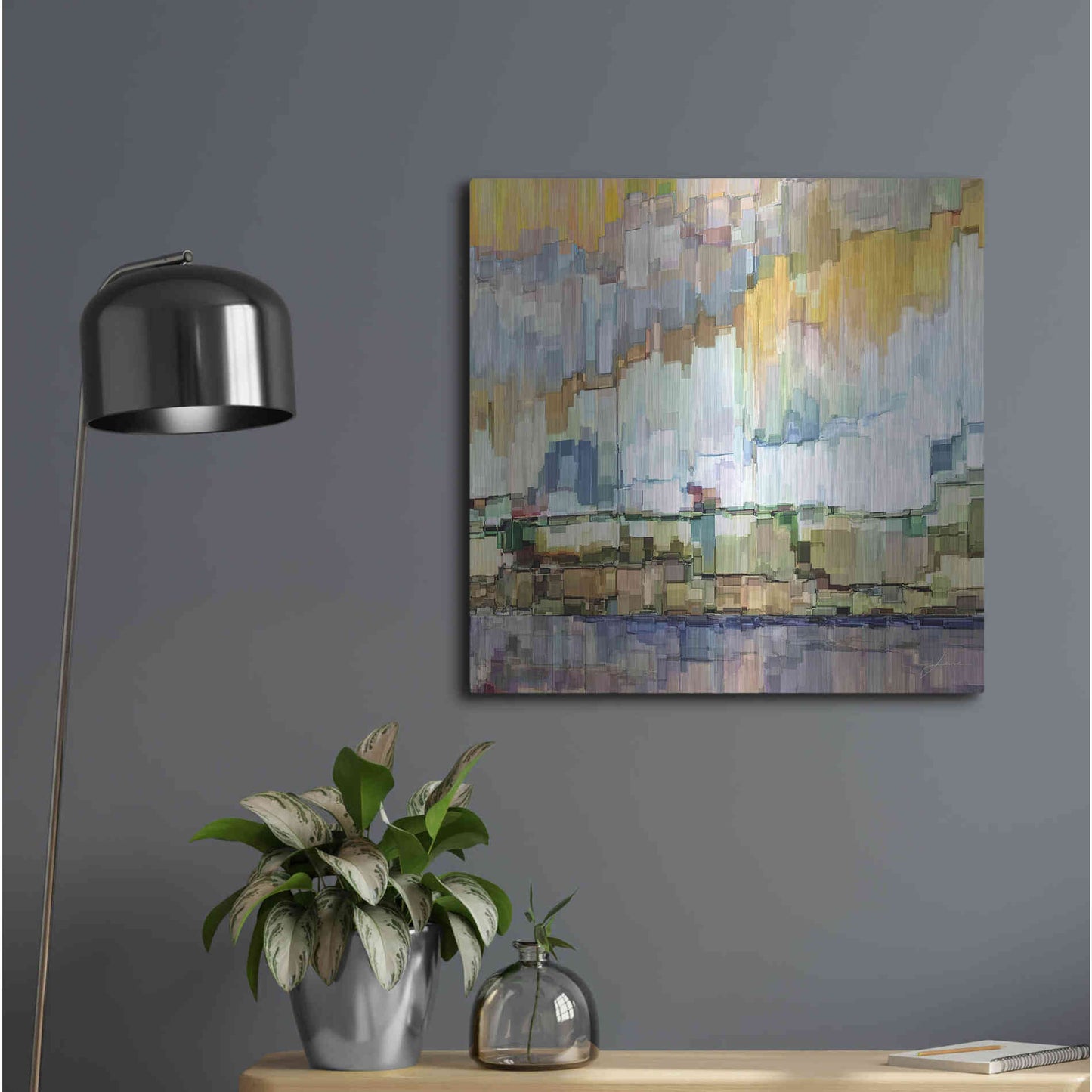 Luxe Metal Art 'Glacier Bay I' by James Burghardt, Metal Wall Art,24x24