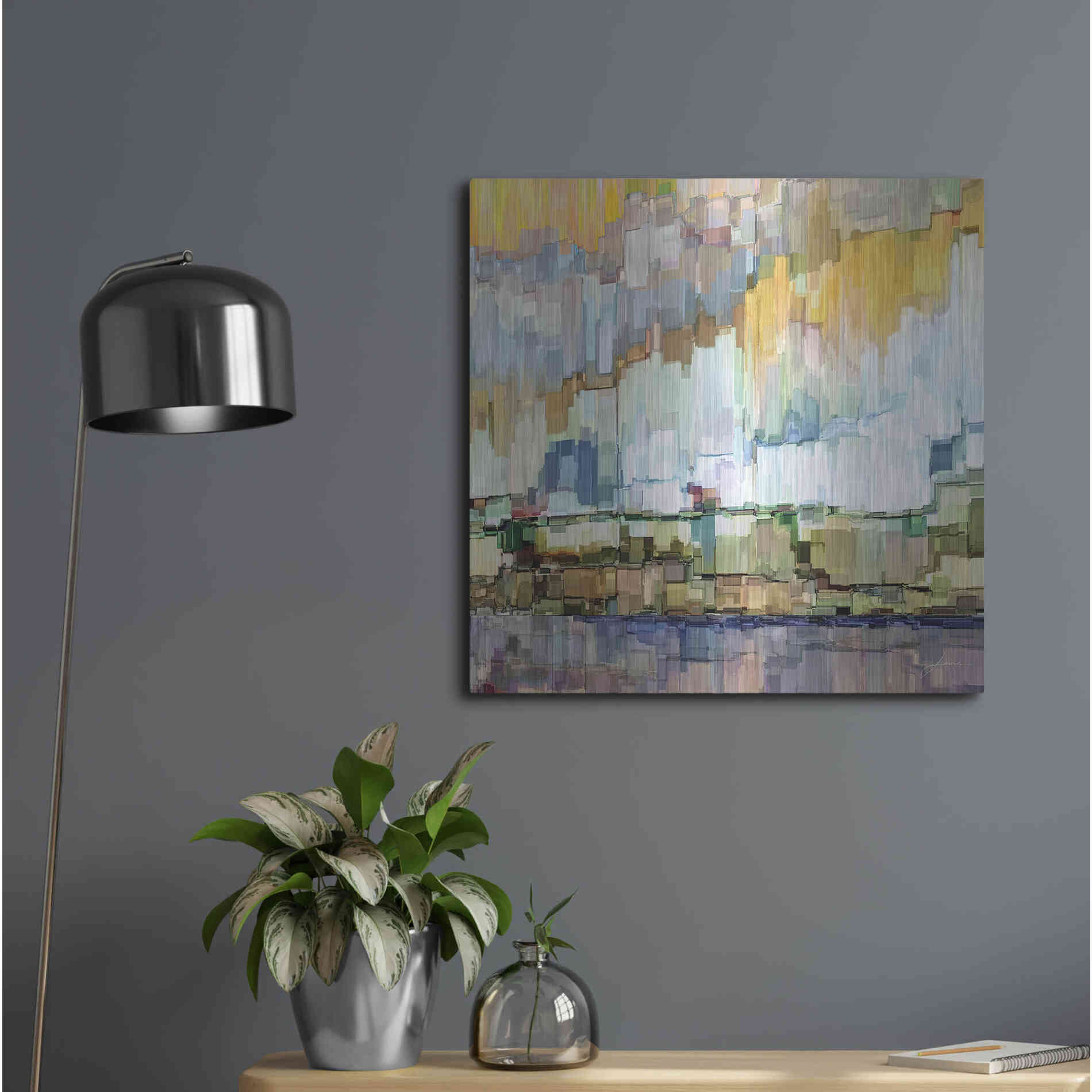 Luxe Metal Art 'Glacier Bay I' by James Burghardt, Metal Wall Art,24x24