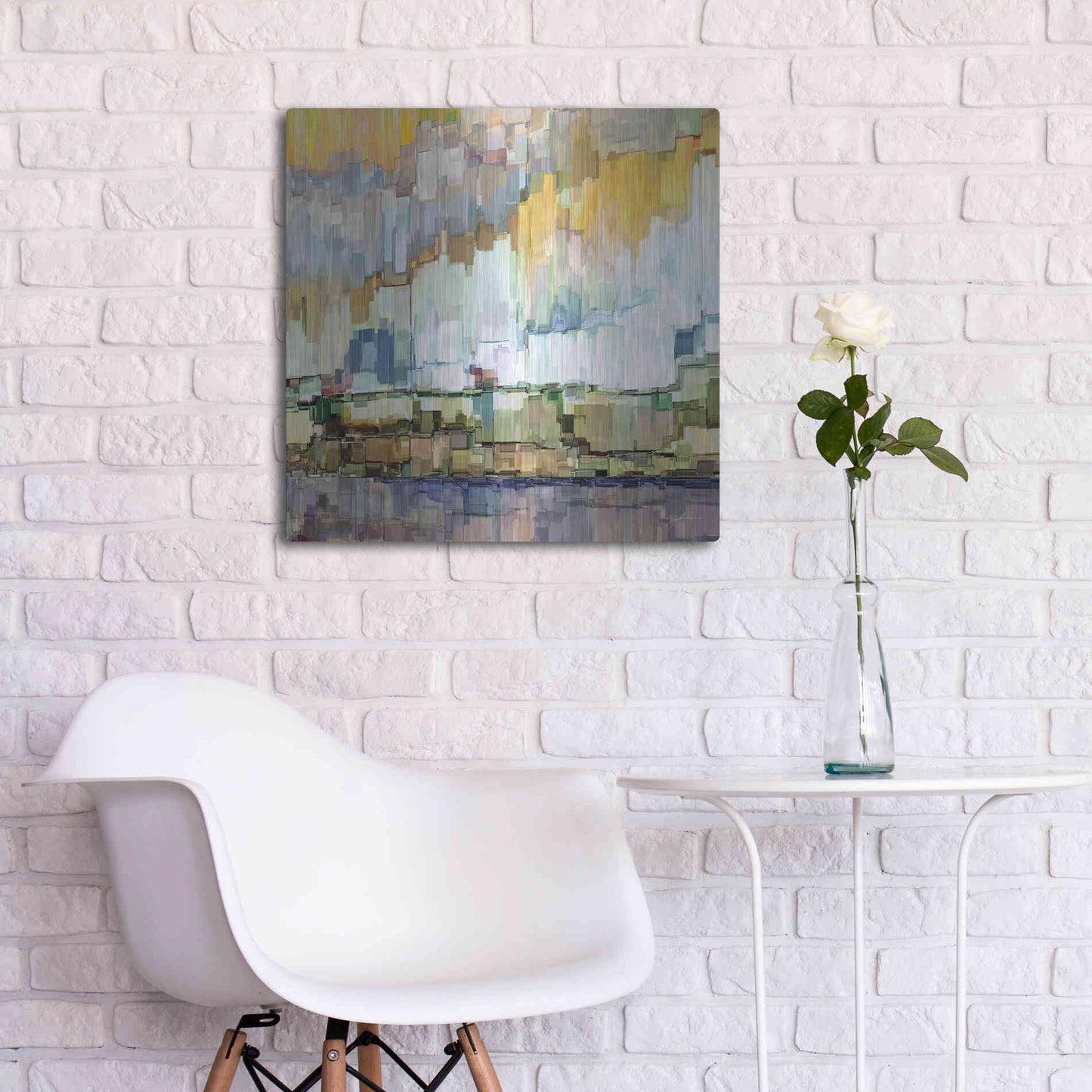 Luxe Metal Art 'Glacier Bay I' by James Burghardt, Metal Wall Art,24x24