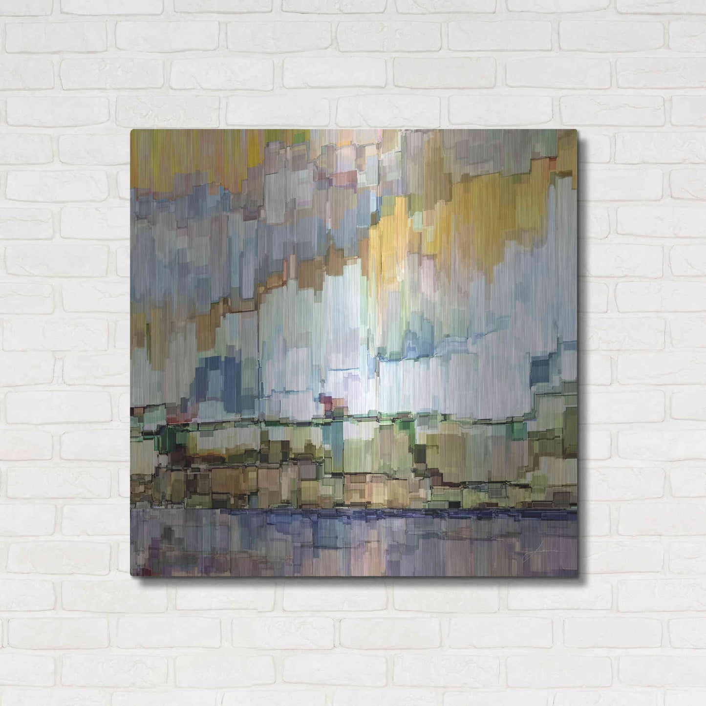 Luxe Metal Art 'Glacier Bay I' by James Burghardt, Metal Wall Art,36x36