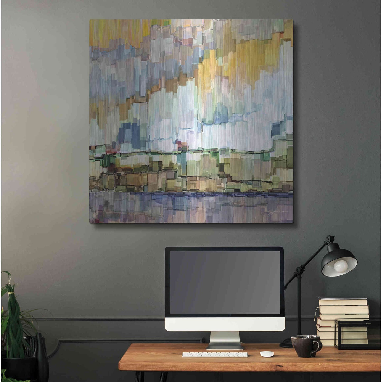 Luxe Metal Art 'Glacier Bay I' by James Burghardt, Metal Wall Art,36x36