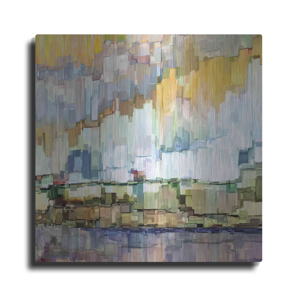 Luxe Metal Art 'Glacier Bay I' by James Burghardt, Metal Wall Art