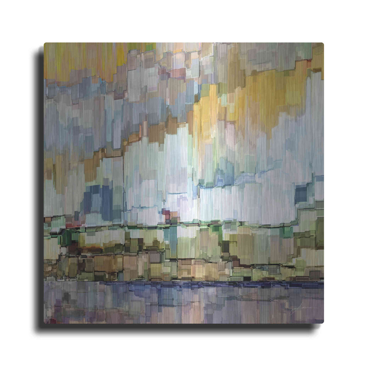 Luxe Metal Art 'Glacier Bay I' by James Burghardt, Metal Wall Art