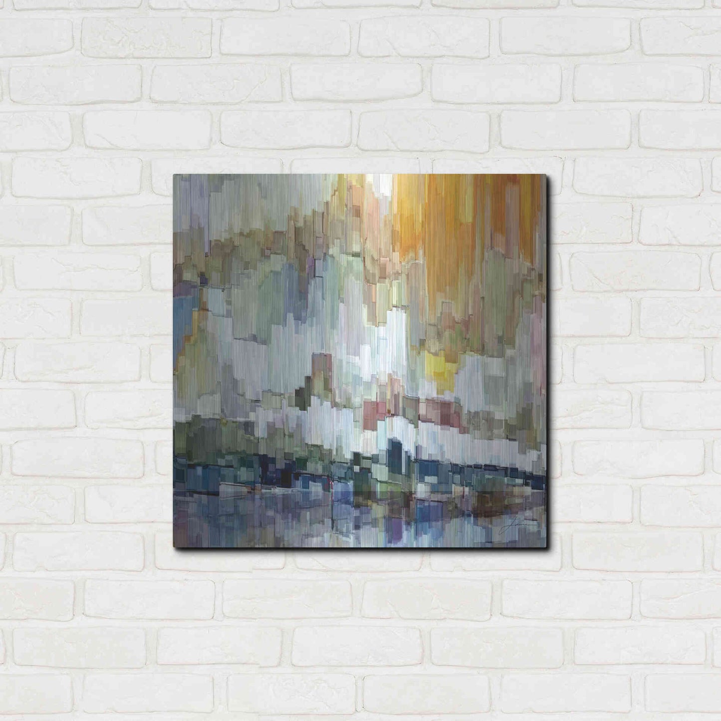 Luxe Metal Art 'Glacier Bay II' by James Burghardt, Metal Wall Art,24x24