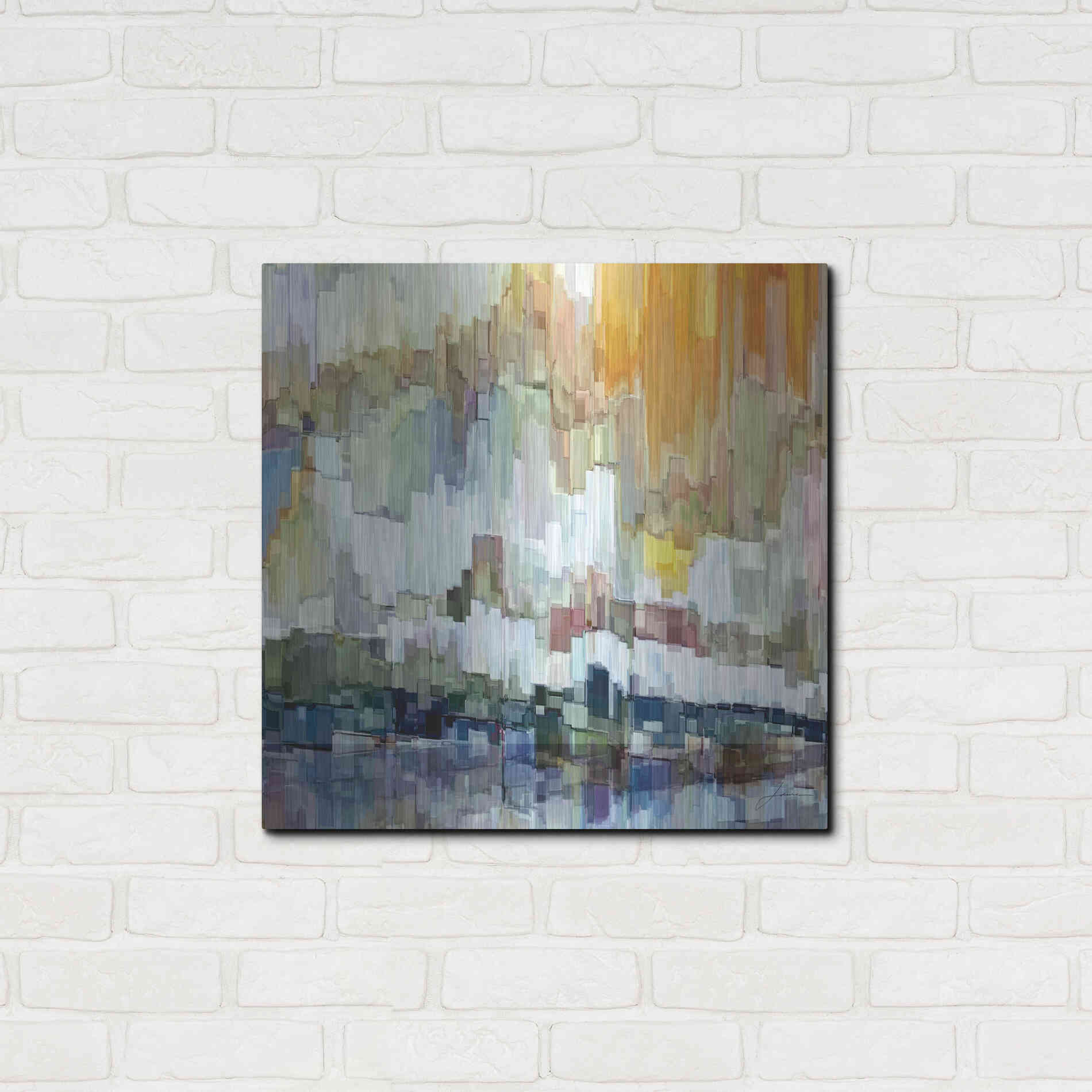 Luxe Metal Art 'Glacier Bay II' by James Burghardt, Metal Wall Art,24x24