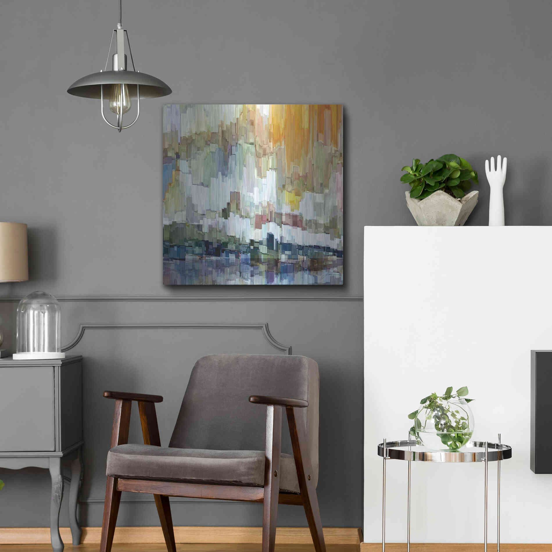 Luxe Metal Art 'Glacier Bay II' by James Burghardt, Metal Wall Art,24x24