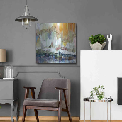 Luxe Metal Art 'Glacier Bay II' by James Burghardt, Metal Wall Art,24x24