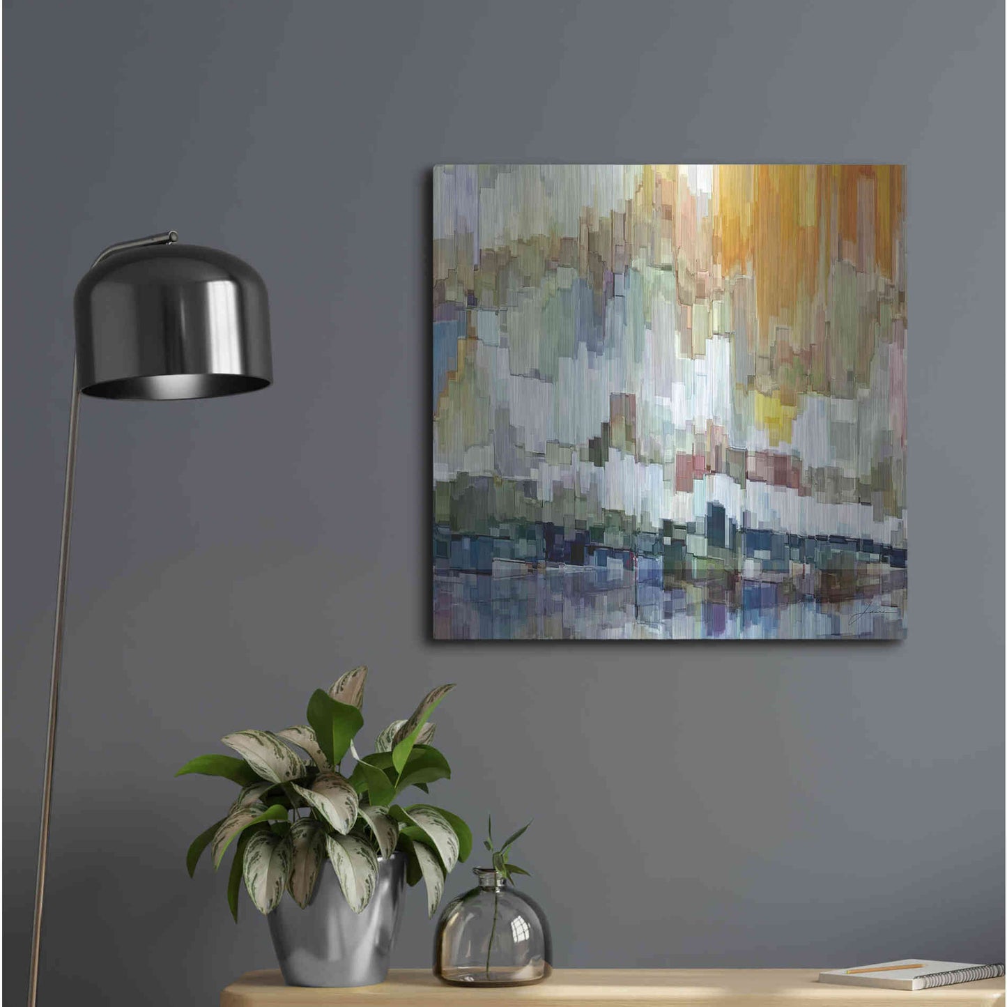 Luxe Metal Art 'Glacier Bay II' by James Burghardt, Metal Wall Art,24x24