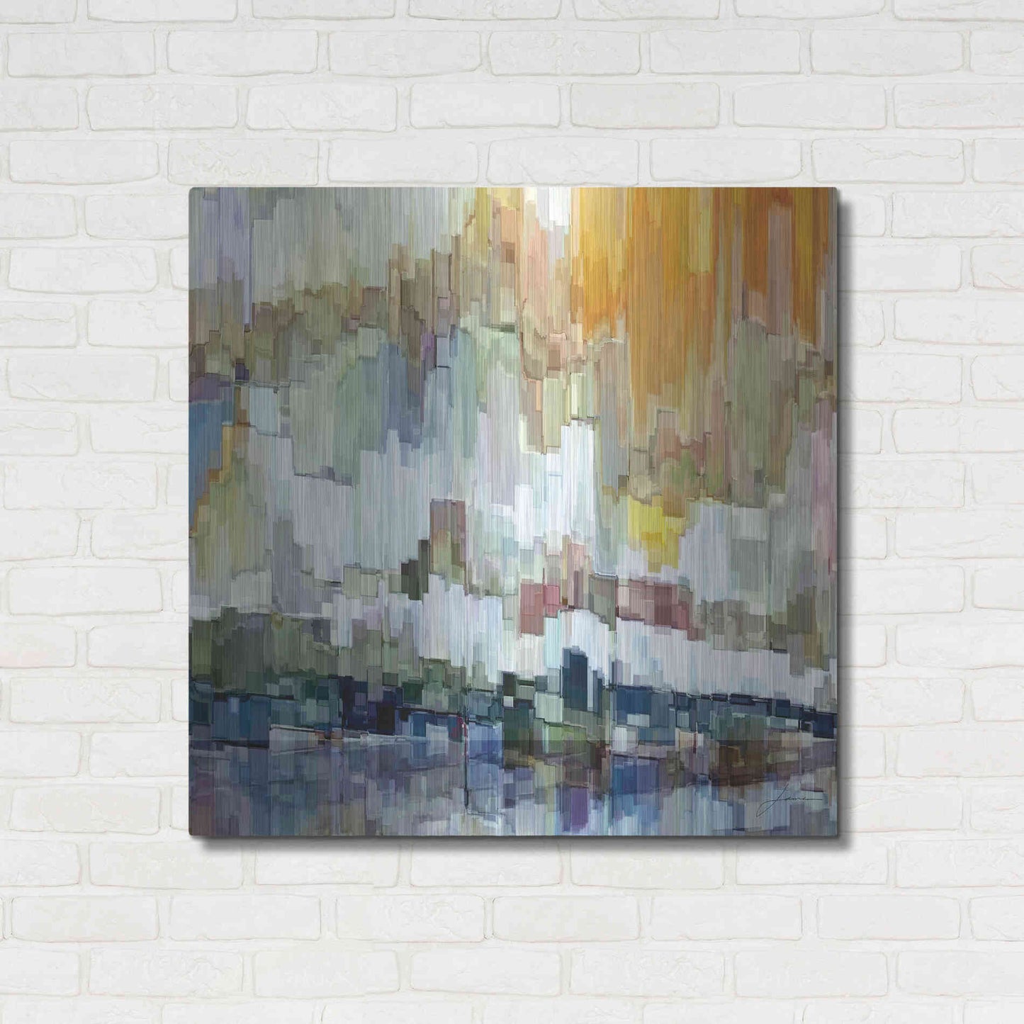 Luxe Metal Art 'Glacier Bay II' by James Burghardt, Metal Wall Art,36x36