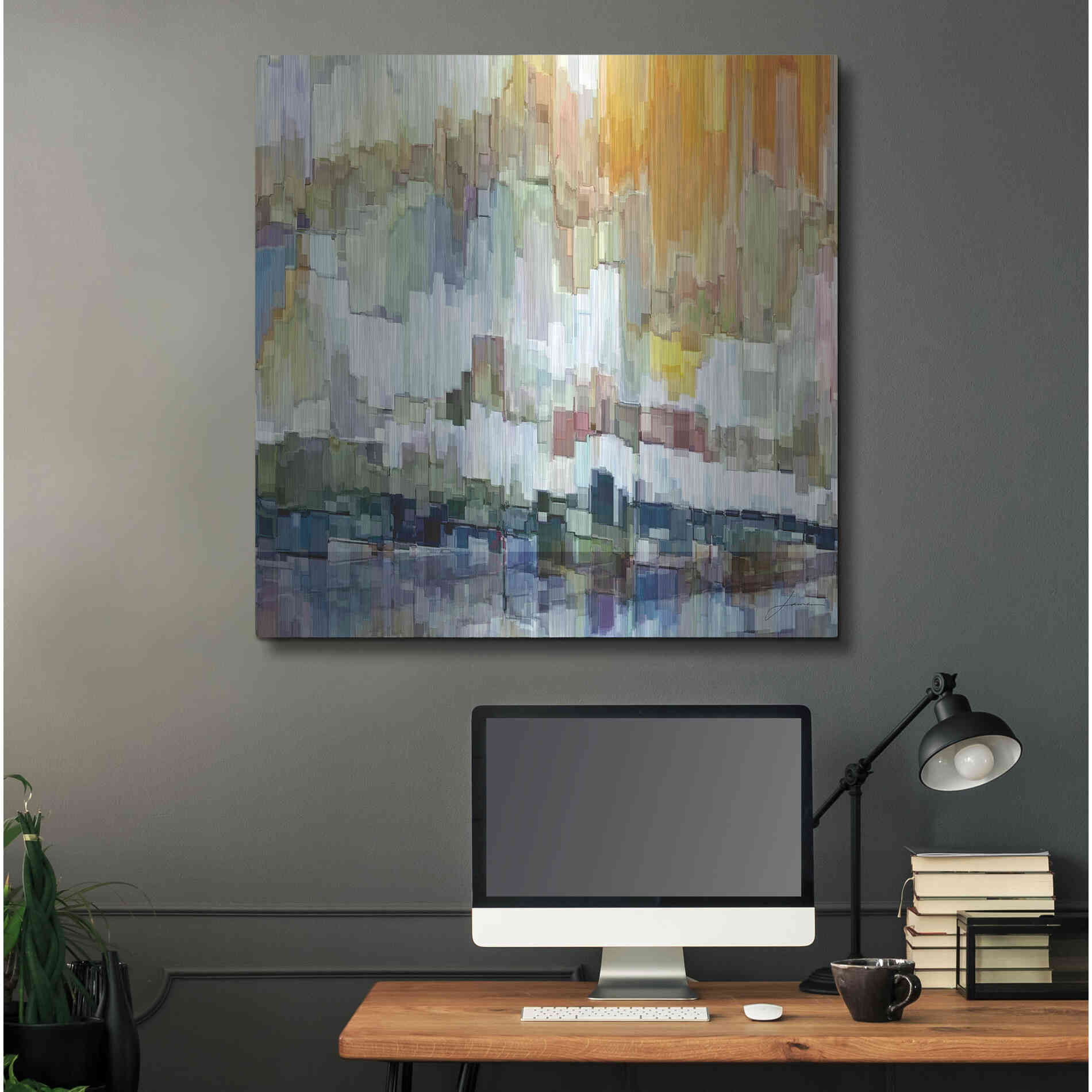 Luxe Metal Art 'Glacier Bay II' by James Burghardt, Metal Wall Art,36x36