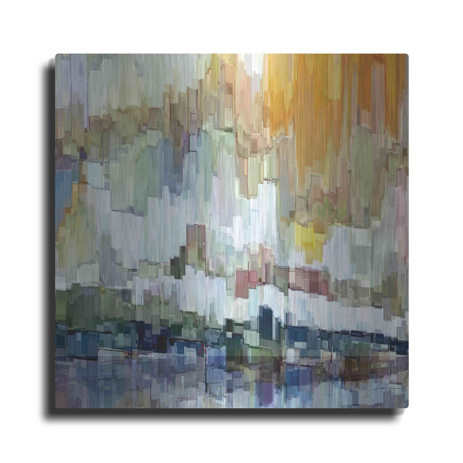 Luxe Metal Art 'Glacier Bay II' by James Burghardt, Metal Wall Art