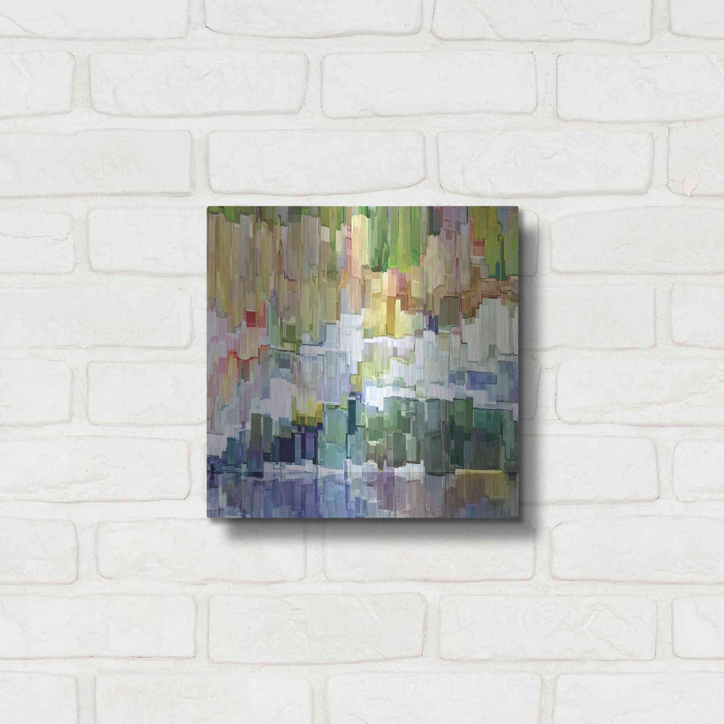 Luxe Metal Art 'Glacier Bay III' by James Burghardt, Metal Wall Art,12x12