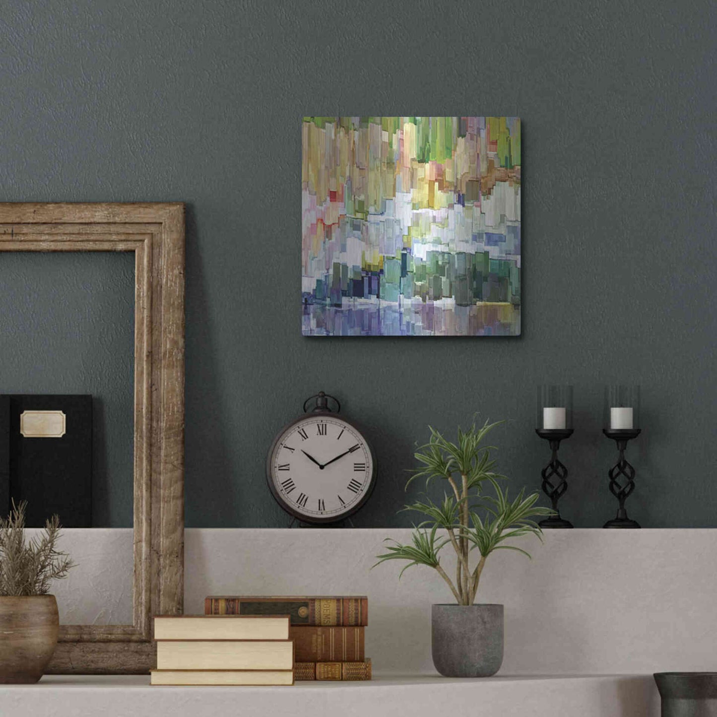 Luxe Metal Art 'Glacier Bay III' by James Burghardt, Metal Wall Art,12x12