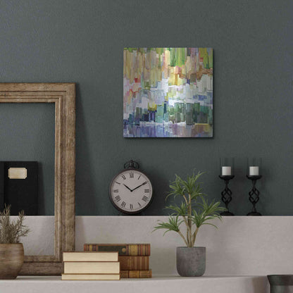 Luxe Metal Art 'Glacier Bay III' by James Burghardt, Metal Wall Art,12x12