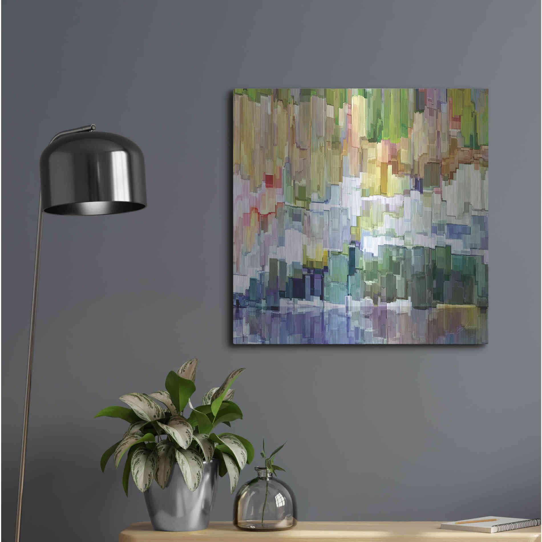 Luxe Metal Art 'Glacier Bay III' by James Burghardt, Metal Wall Art,24x24