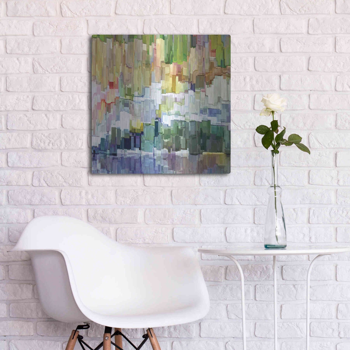 Luxe Metal Art 'Glacier Bay III' by James Burghardt, Metal Wall Art,24x24