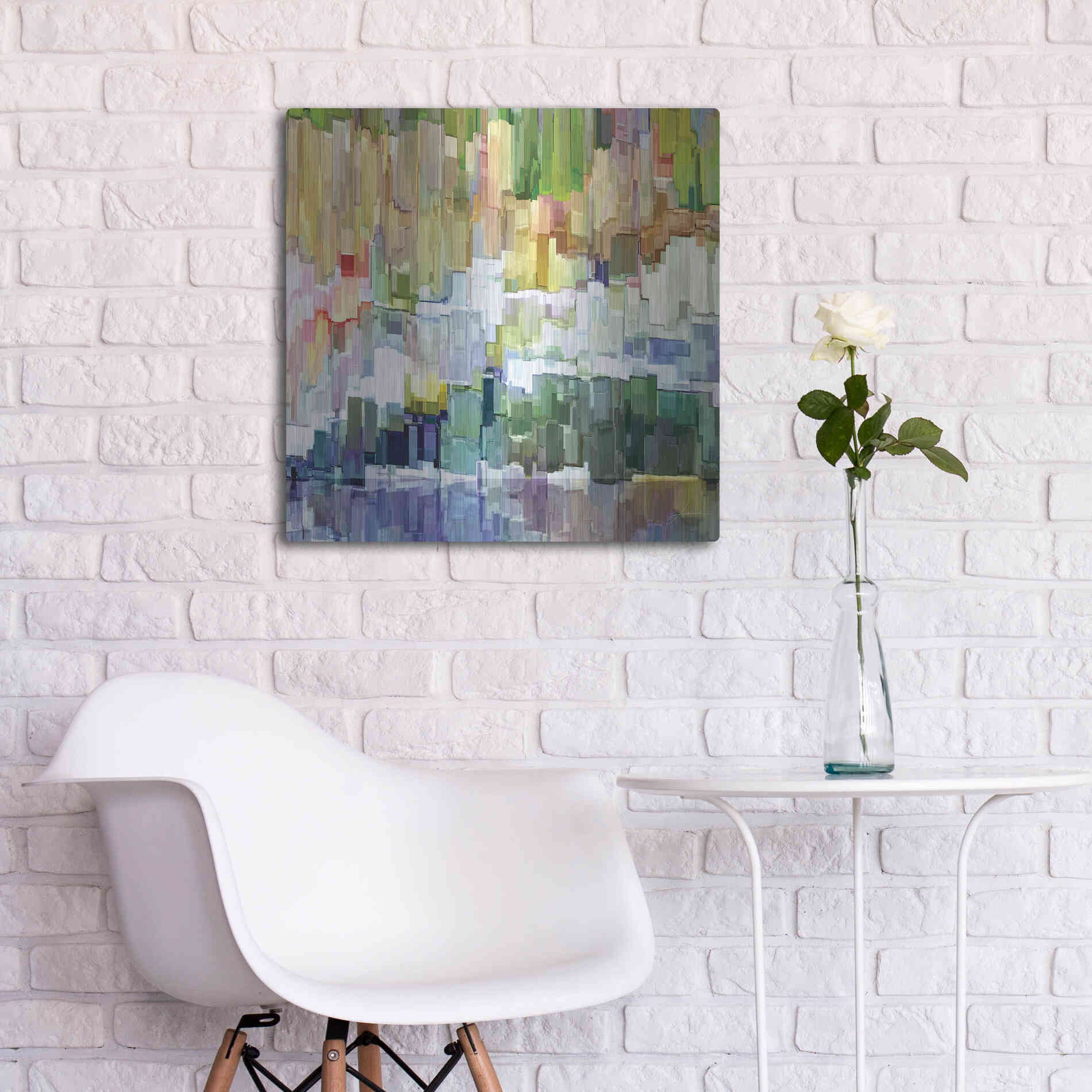 Luxe Metal Art 'Glacier Bay III' by James Burghardt, Metal Wall Art,24x24