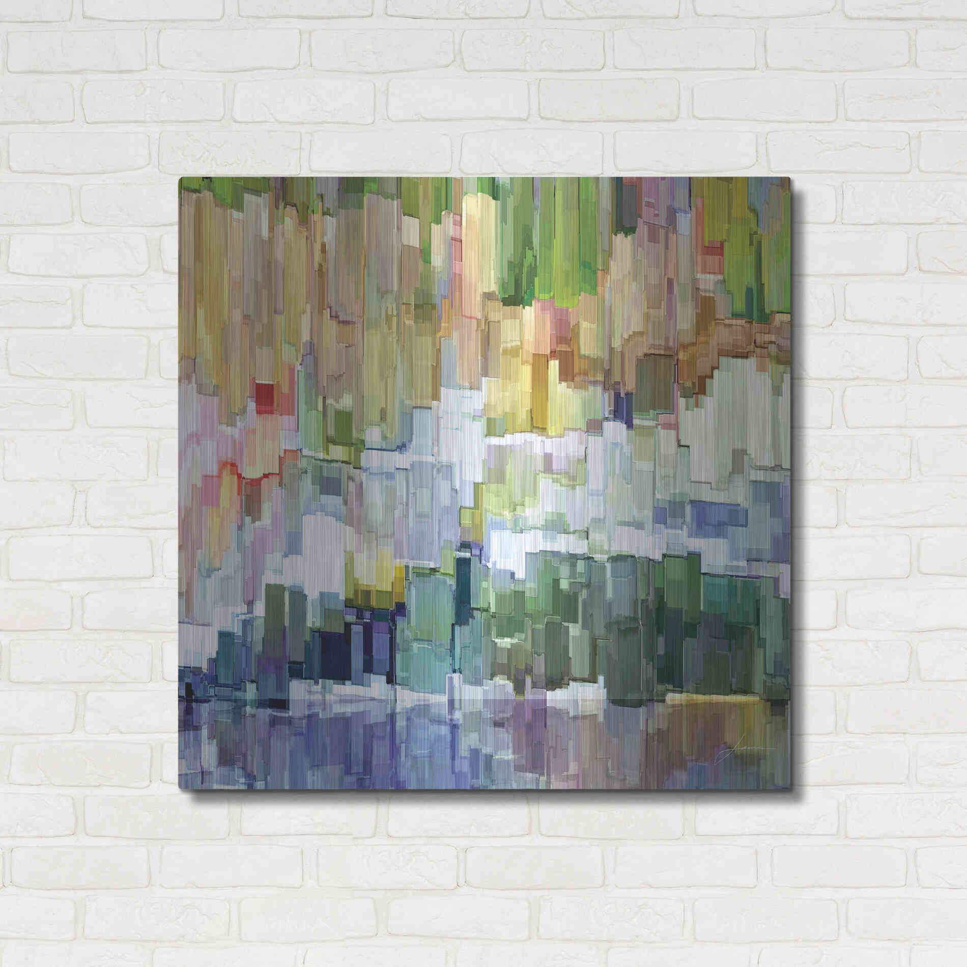 Luxe Metal Art 'Glacier Bay III' by James Burghardt, Metal Wall Art,36x36