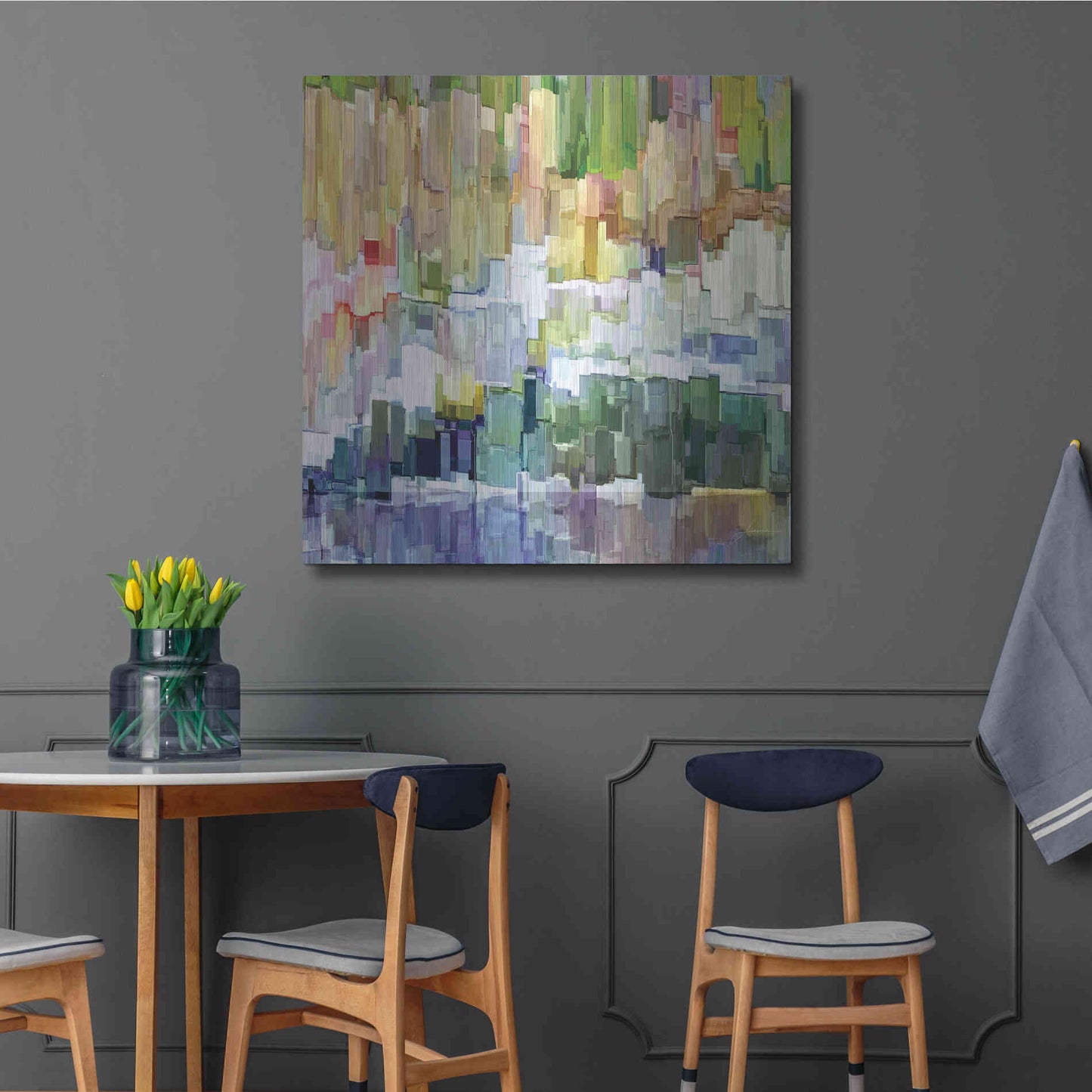 Luxe Metal Art 'Glacier Bay III' by James Burghardt, Metal Wall Art,36x36