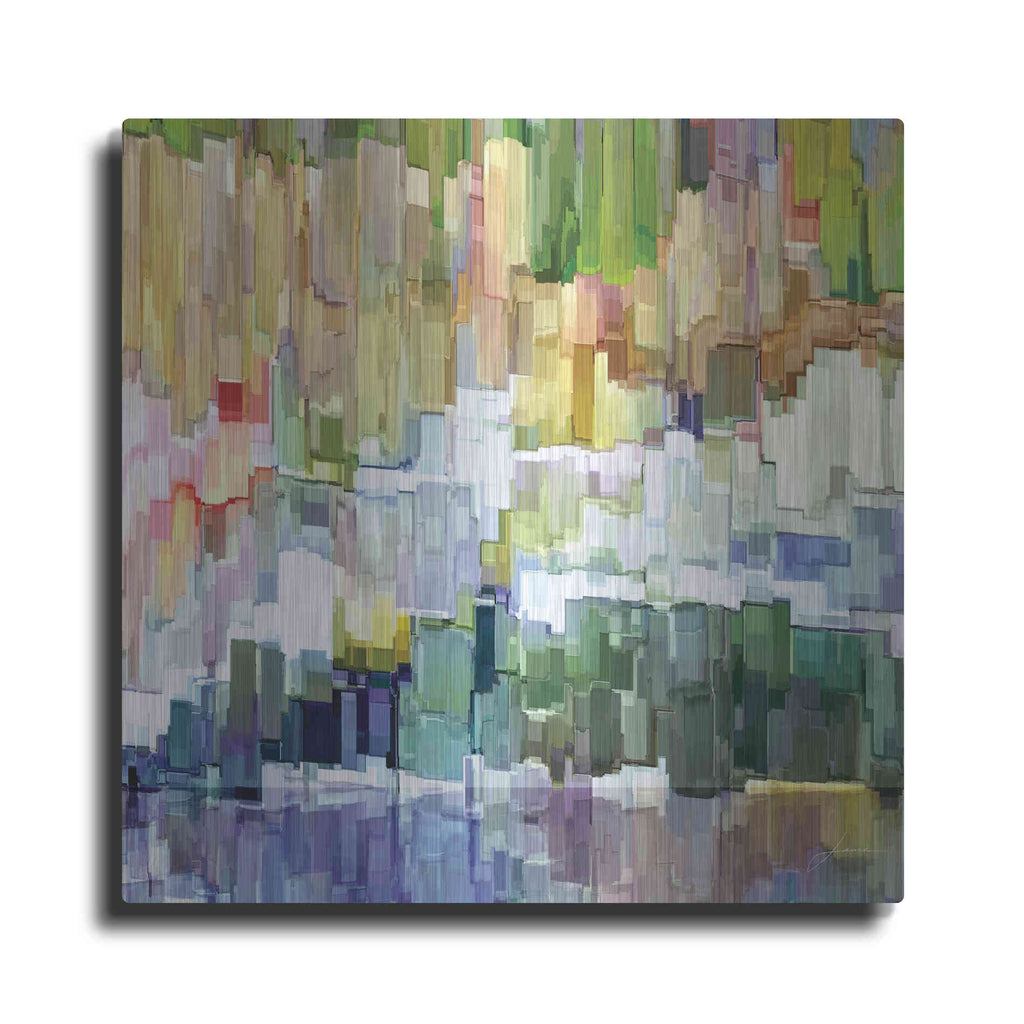 Luxe Metal Art 'Glacier Bay III' by James Burghardt, Metal Wall Art
