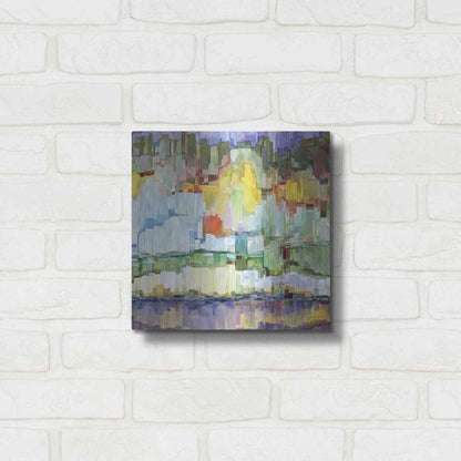 Luxe Metal Art 'Glacier Bay IV' by James Burghardt, Metal Wall Art,12x12