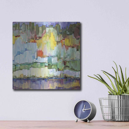 Luxe Metal Art 'Glacier Bay IV' by James Burghardt, Metal Wall Art,12x12