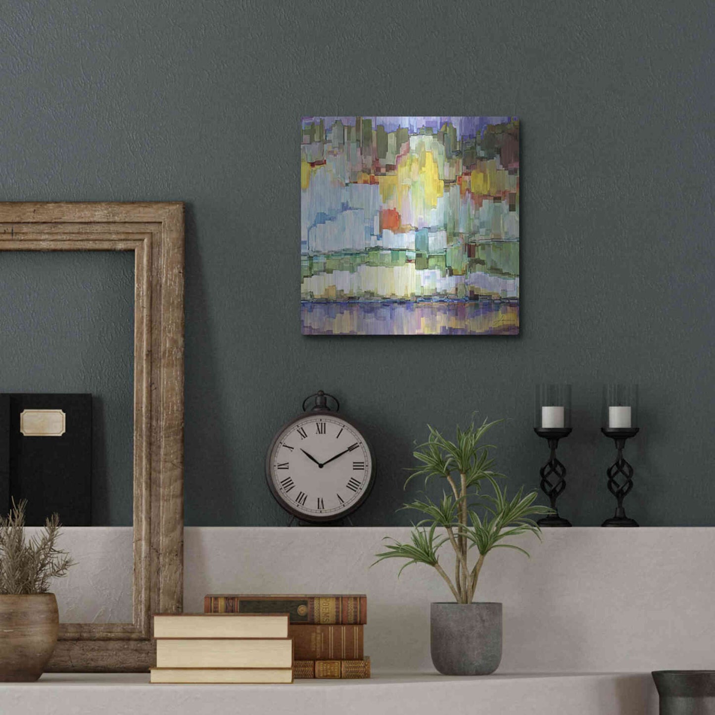 Luxe Metal Art 'Glacier Bay IV' by James Burghardt, Metal Wall Art,12x12