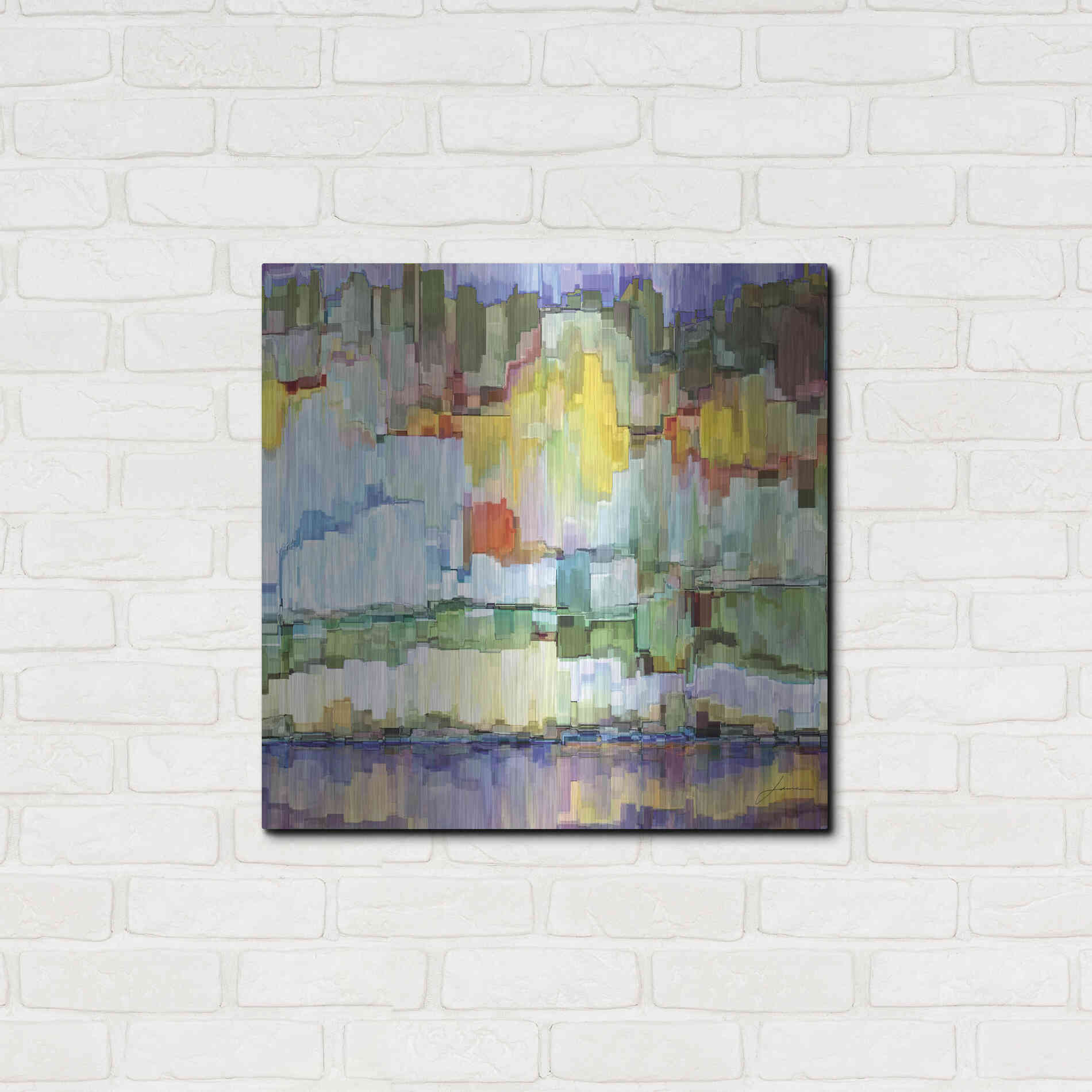 Luxe Metal Art 'Glacier Bay IV' by James Burghardt, Metal Wall Art,24x24