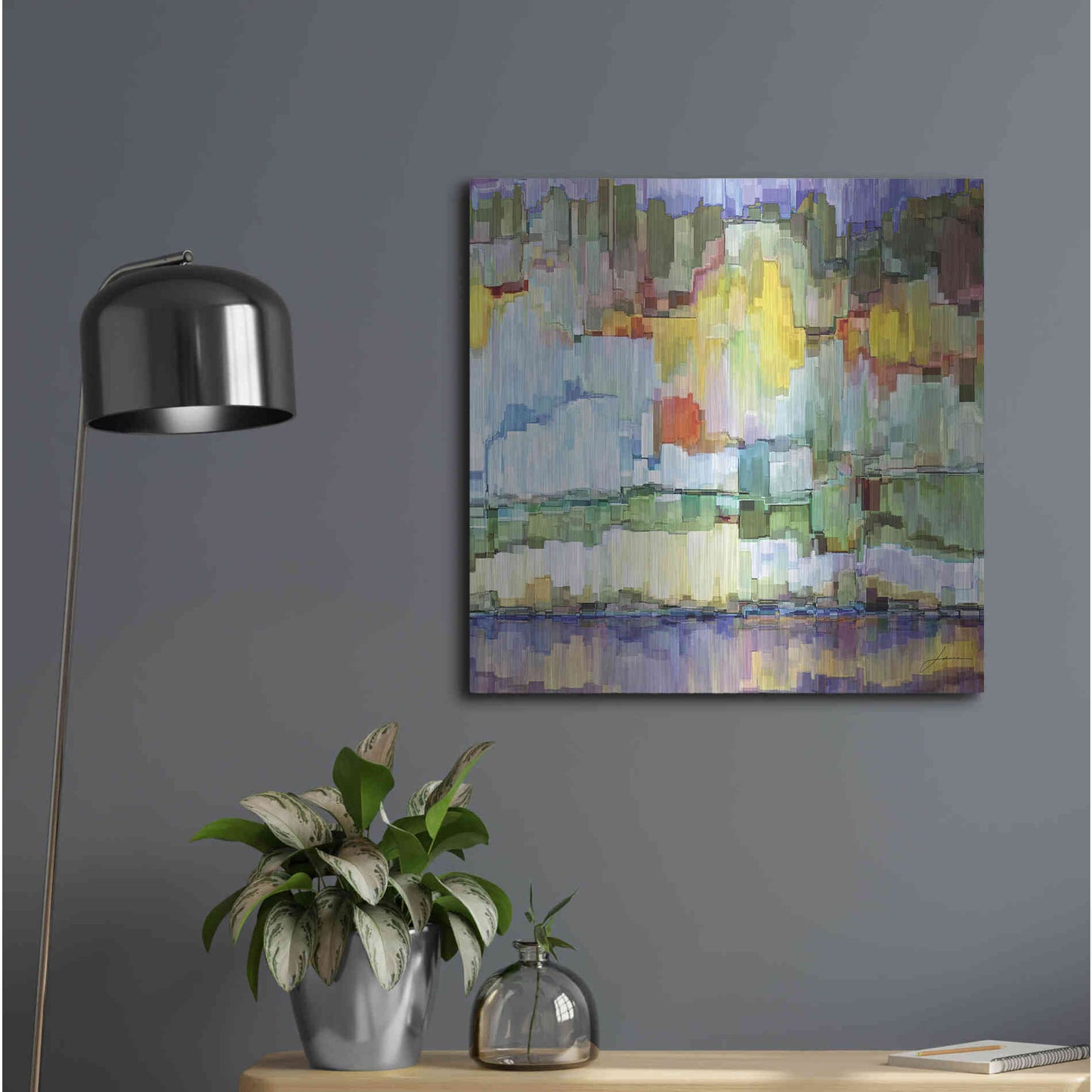 Luxe Metal Art 'Glacier Bay IV' by James Burghardt, Metal Wall Art,24x24