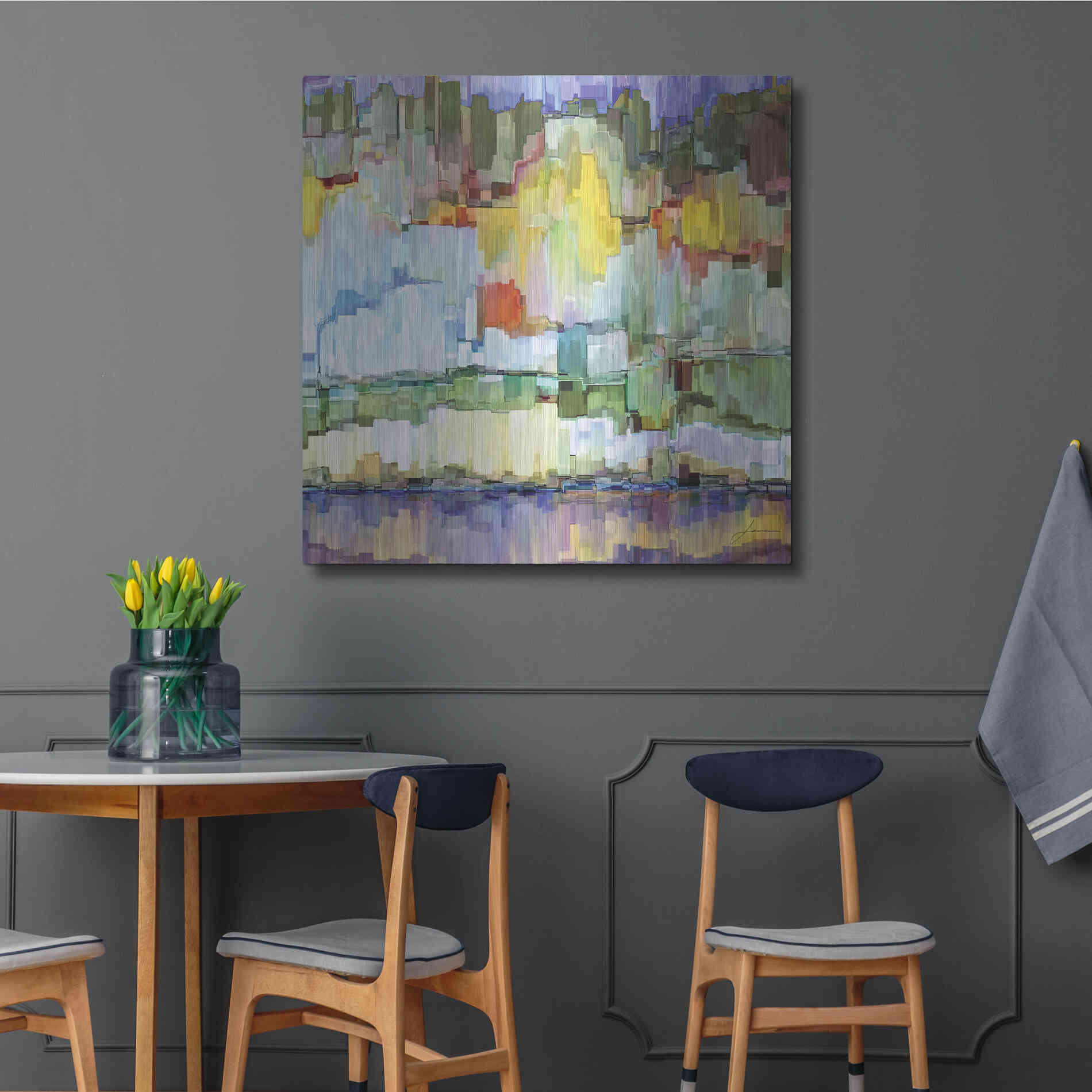 Luxe Metal Art 'Glacier Bay IV' by James Burghardt, Metal Wall Art,36x36