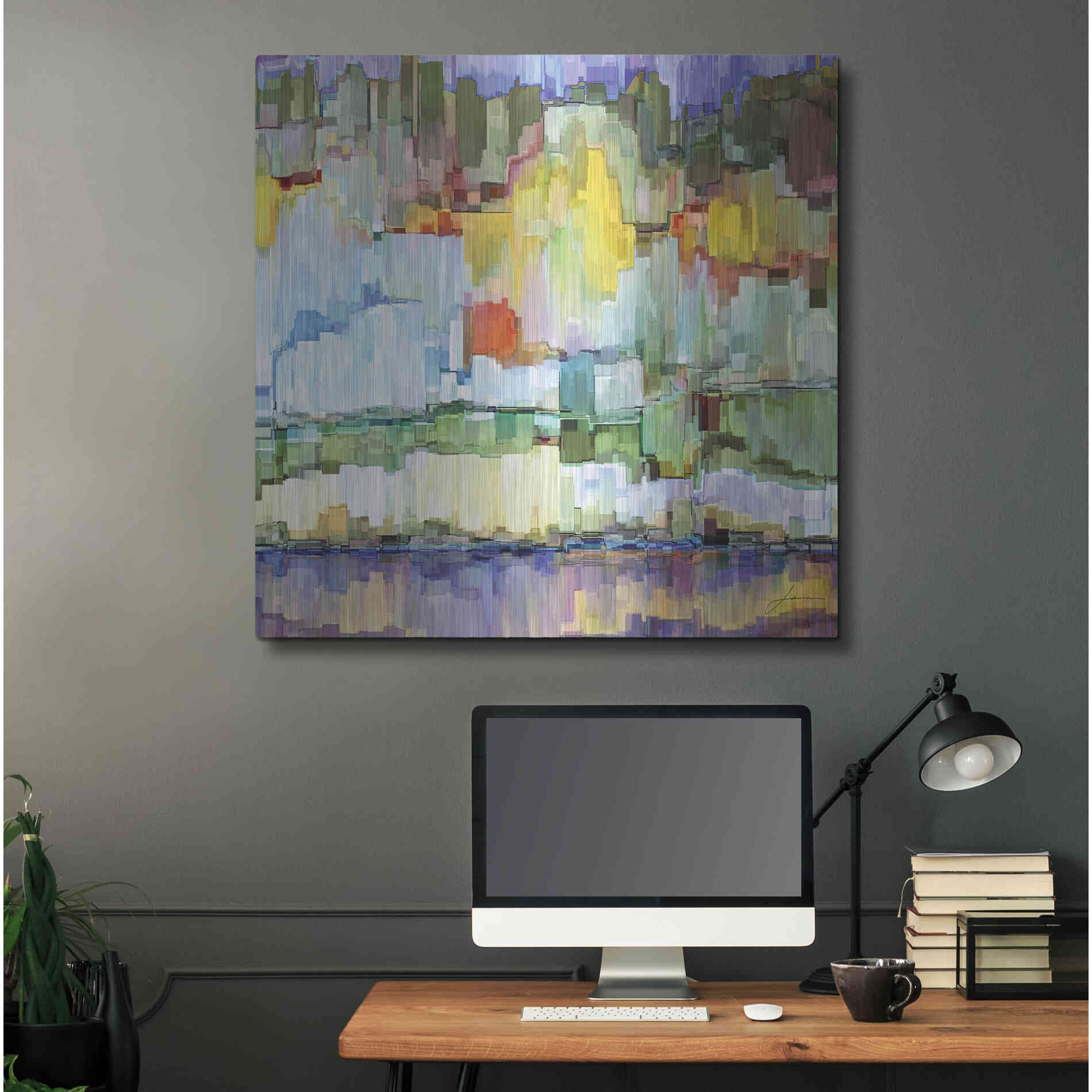 Luxe Metal Art 'Glacier Bay IV' by James Burghardt, Metal Wall Art,36x36