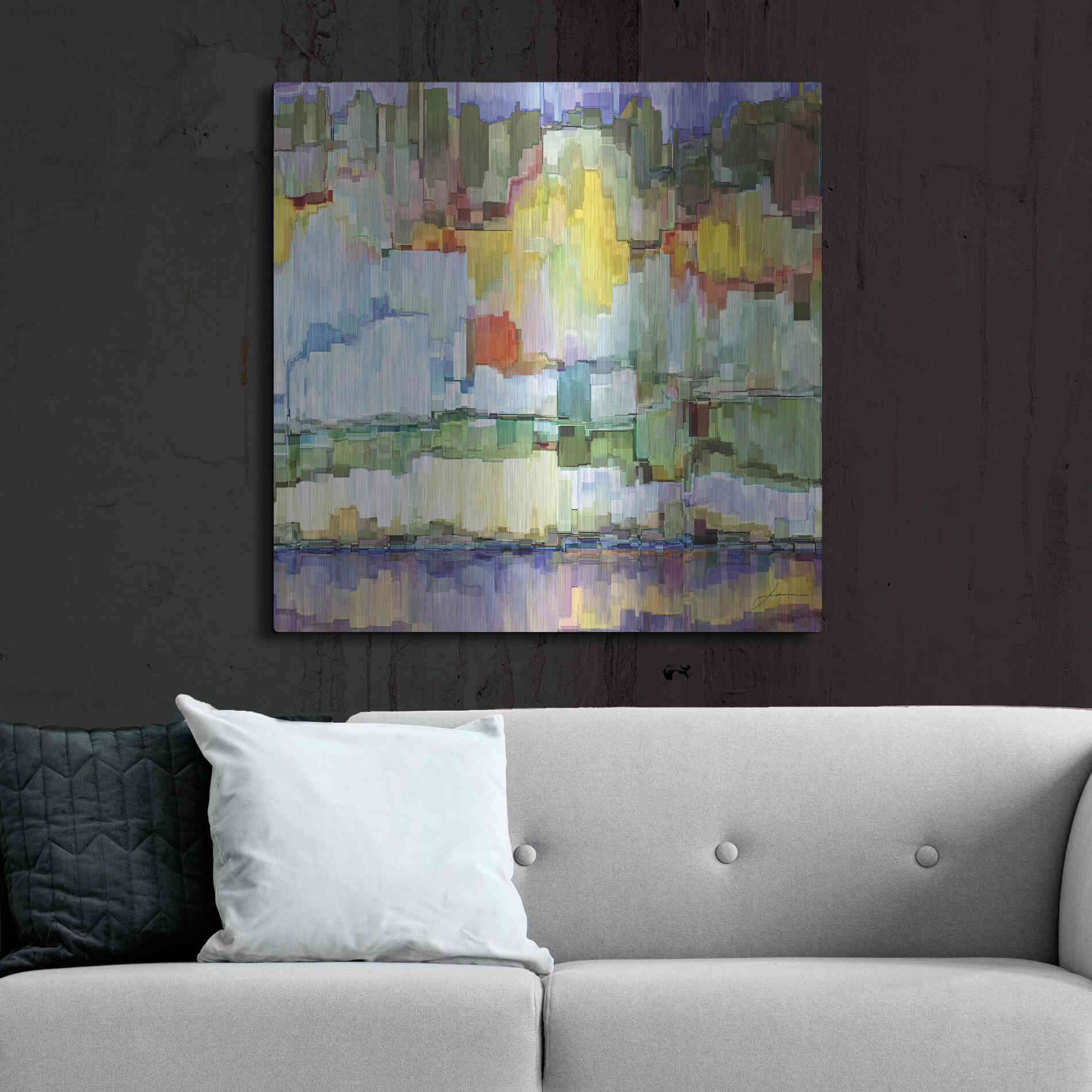 Luxe Metal Art 'Glacier Bay IV' by James Burghardt, Metal Wall Art,36x36