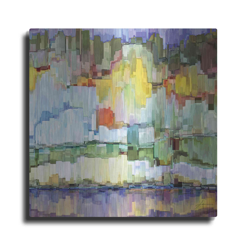 Luxe Metal Art 'Glacier Bay IV' by James Burghardt, Metal Wall Art