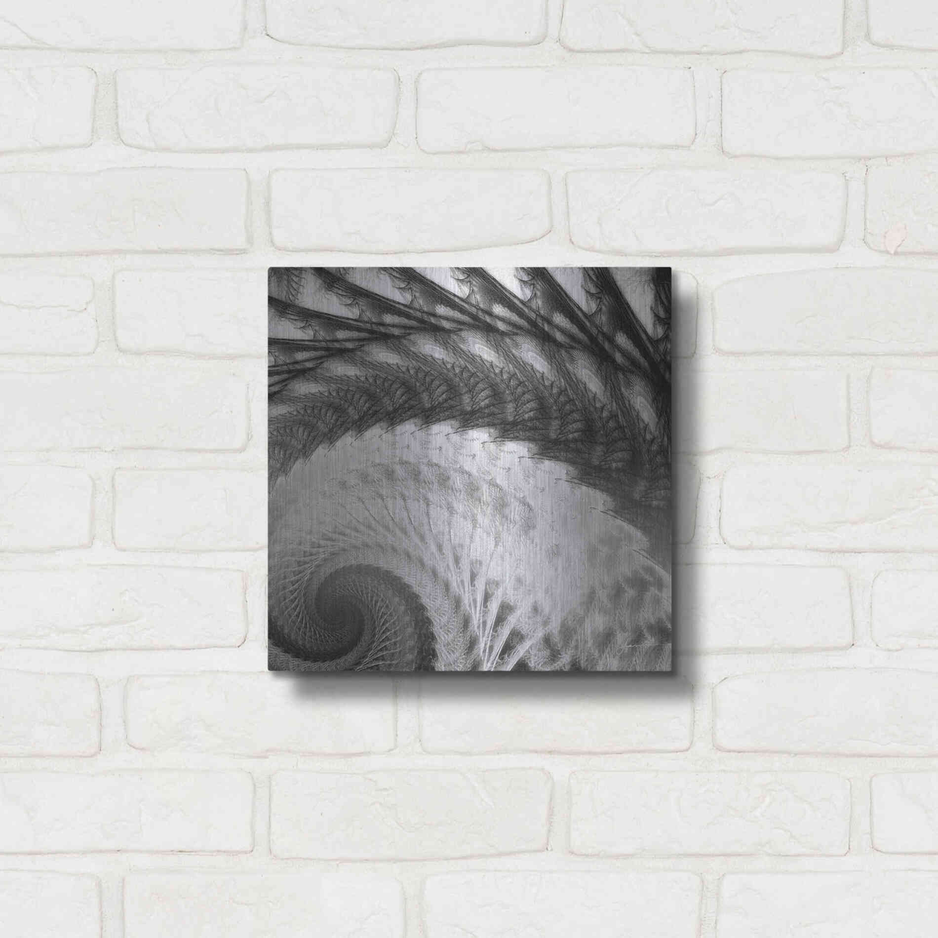 Luxe Metal Art 'Helix I' by James Burghardt, Metal Wall Art,12x12