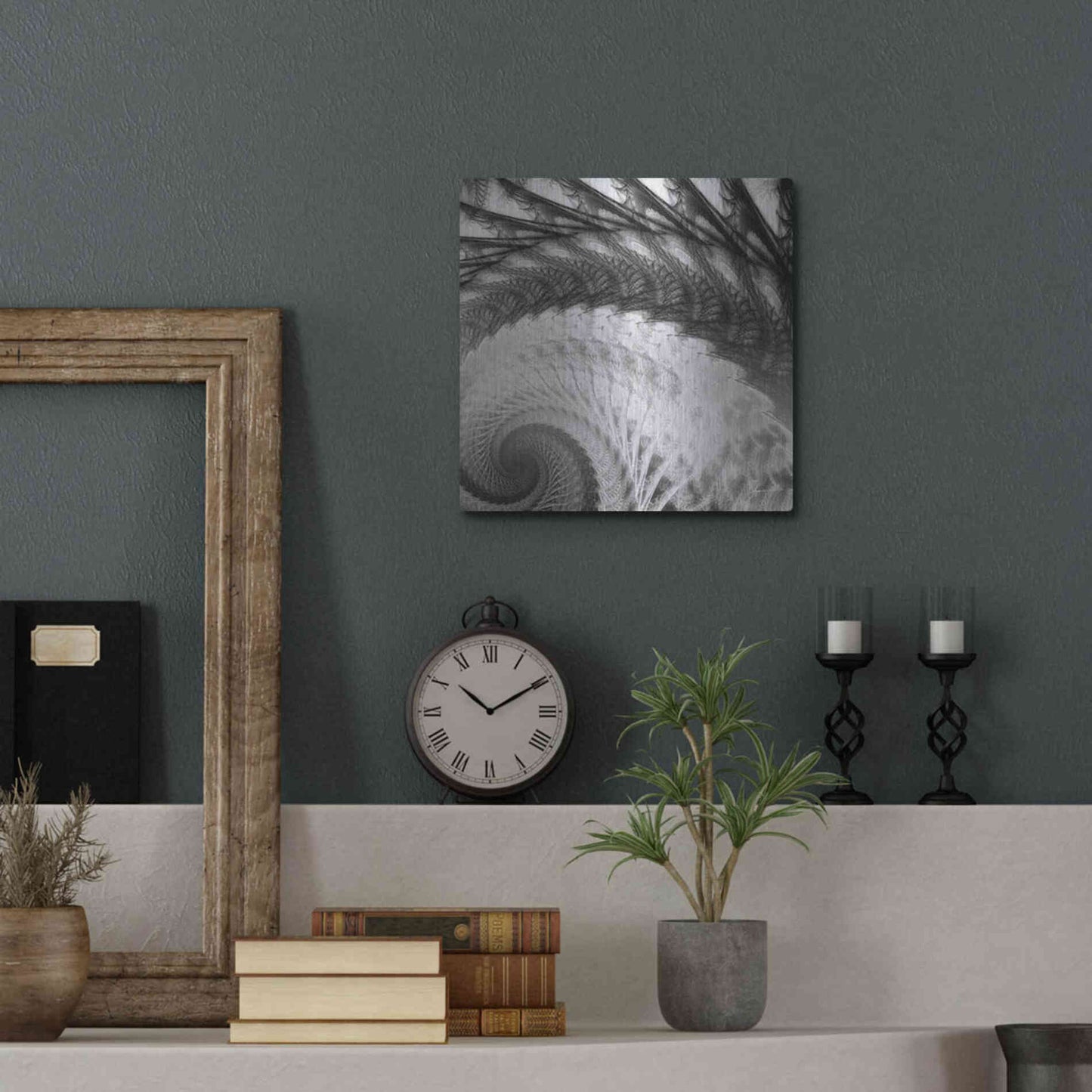 Luxe Metal Art 'Helix I' by James Burghardt, Metal Wall Art,12x12