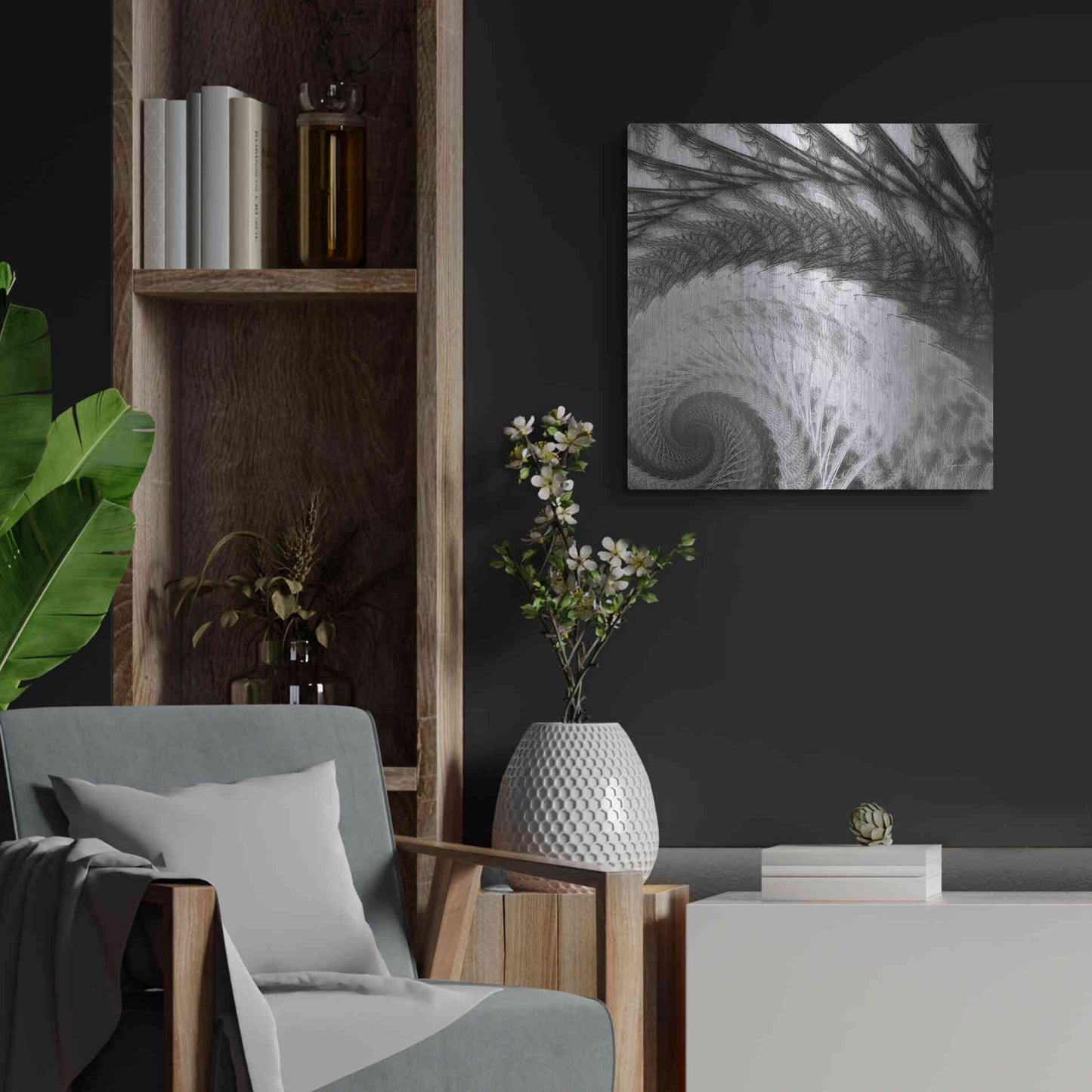 Luxe Metal Art 'Helix I' by James Burghardt, Metal Wall Art,24x24