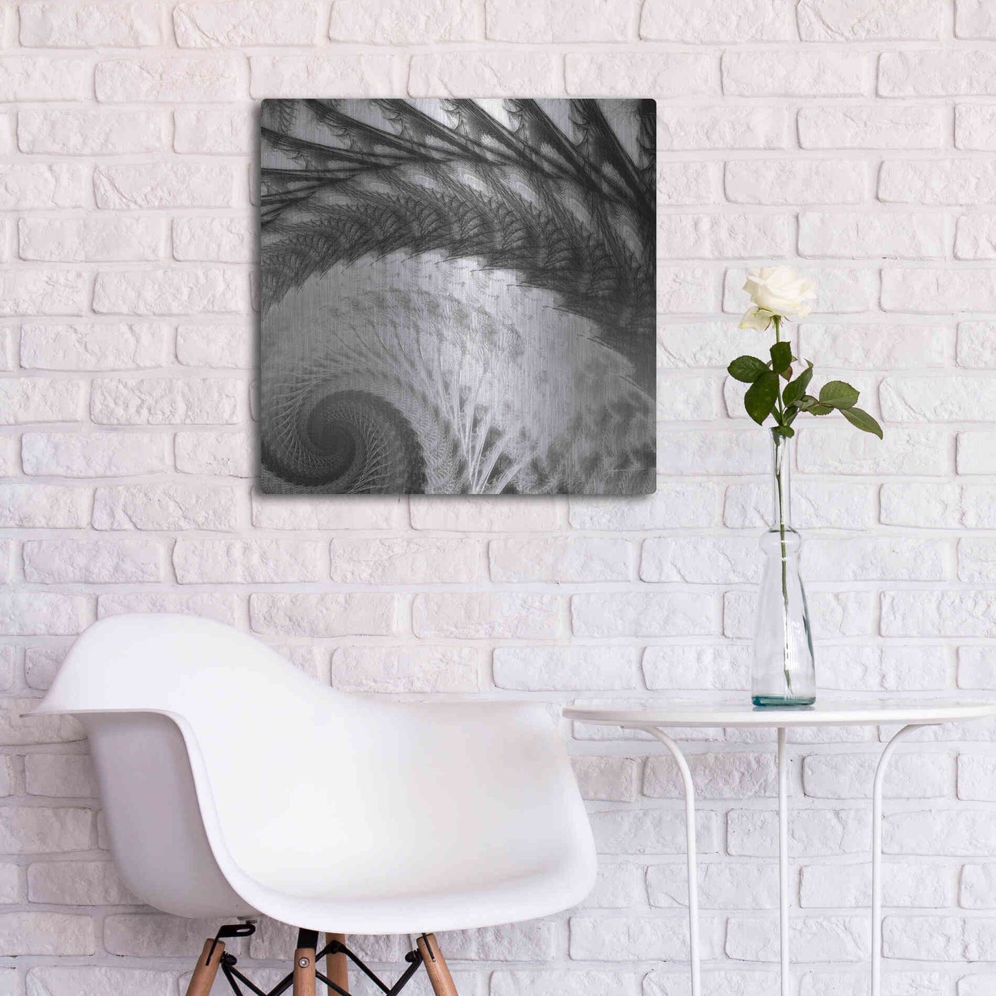 Luxe Metal Art 'Helix I' by James Burghardt, Metal Wall Art,24x24