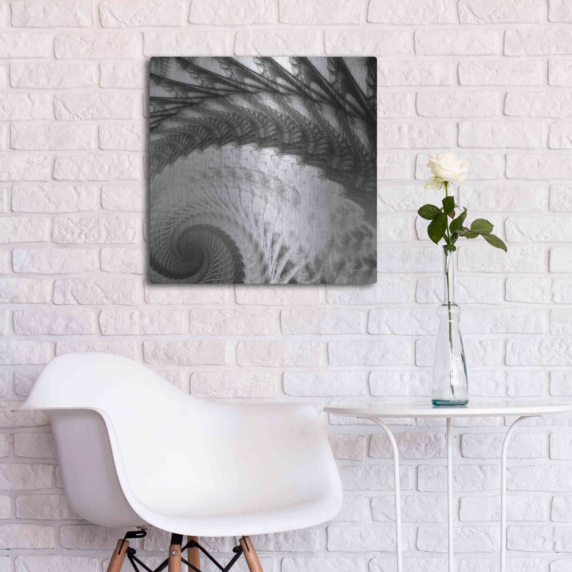 Luxe Metal Art 'Helix I' by James Burghardt, Metal Wall Art,24x24