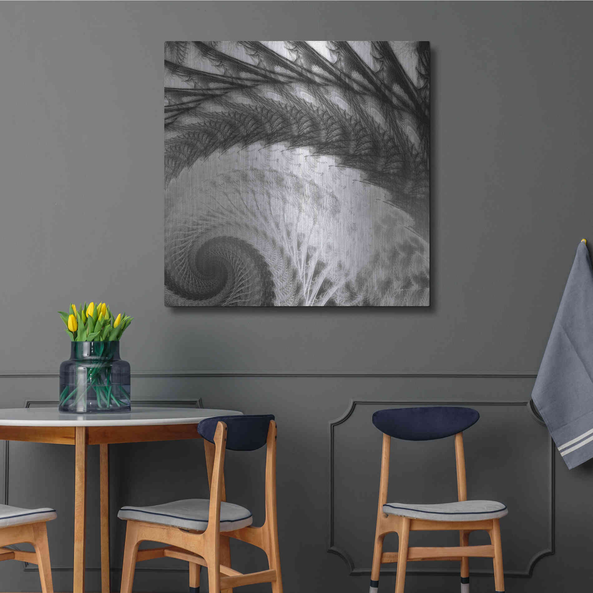 Luxe Metal Art 'Helix I' by James Burghardt, Metal Wall Art,36x36