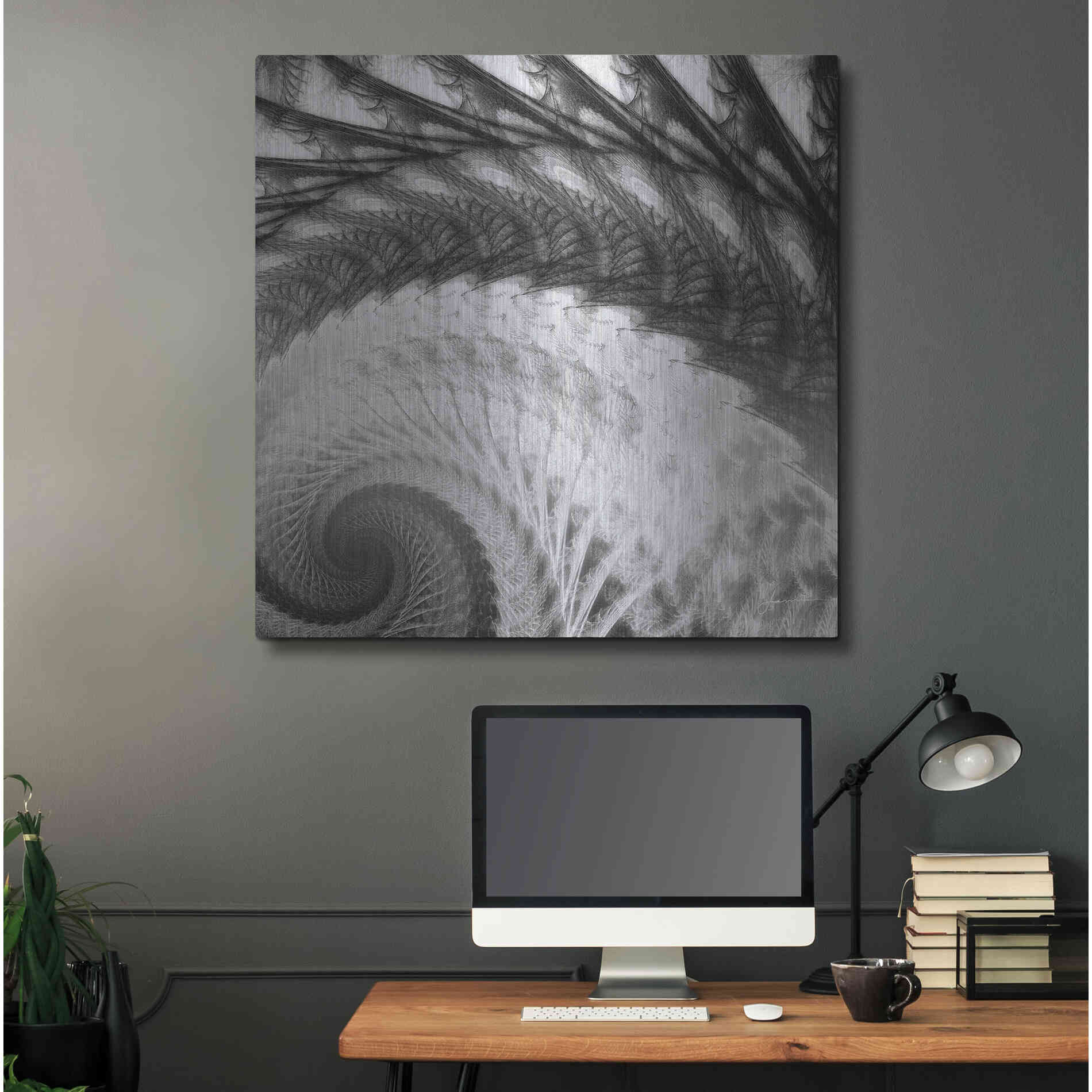 Luxe Metal Art 'Helix I' by James Burghardt, Metal Wall Art,36x36
